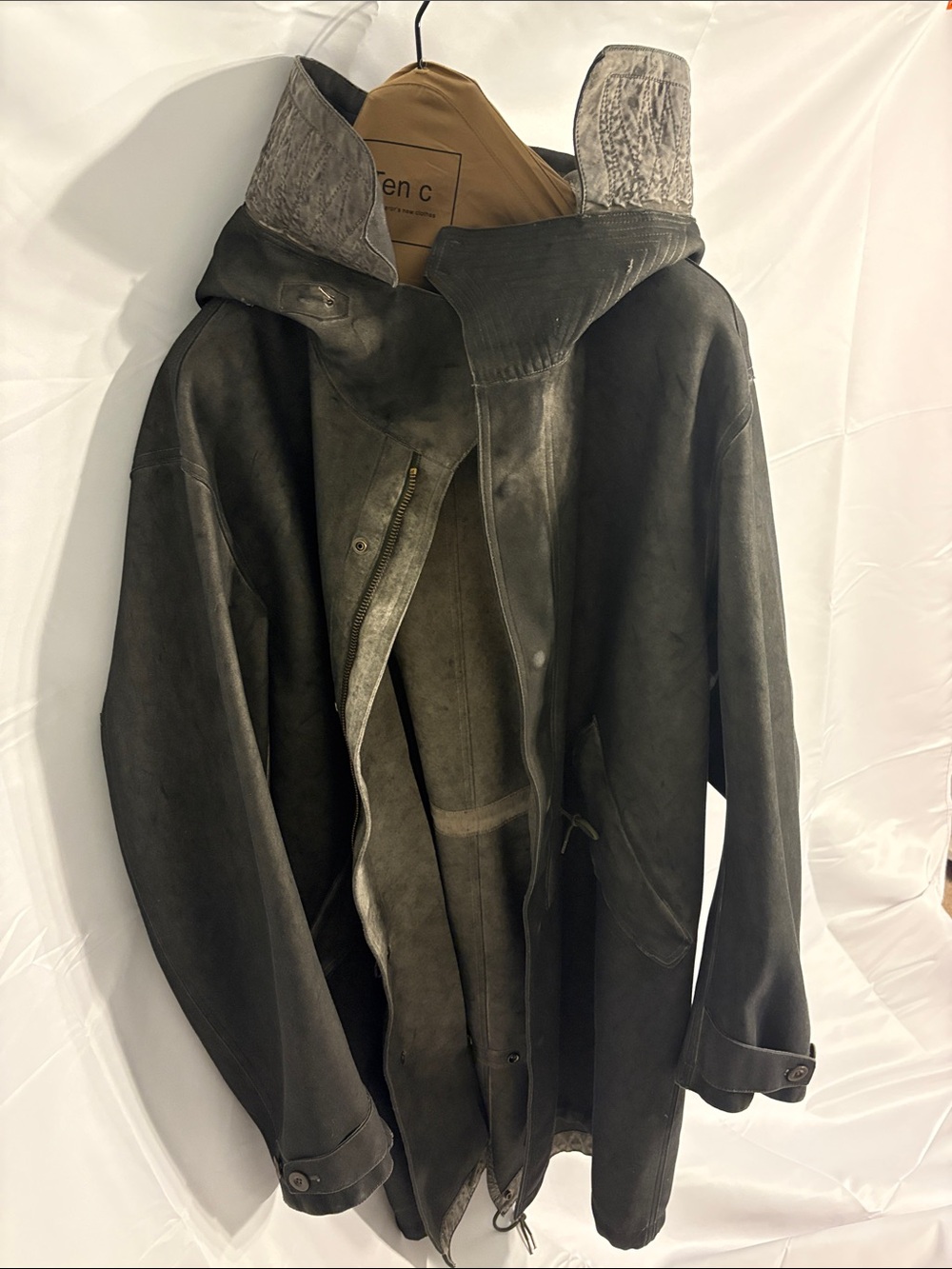 Men's Nylon Suede Parka Jacket